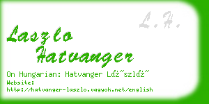 laszlo hatvanger business card